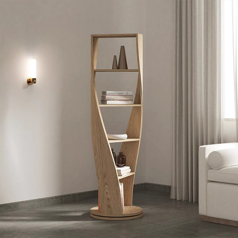 Burlywood Modern Solid wood Standard Bookcase, Burlywood
