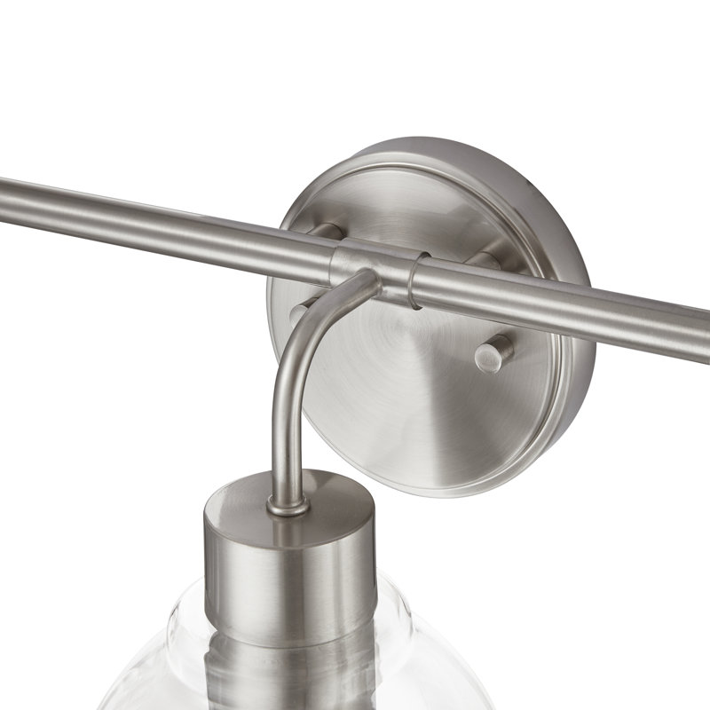 Northglenn Modern Dimmable Bathroom Vanity Light, Brushed Nickel, 3 Lights