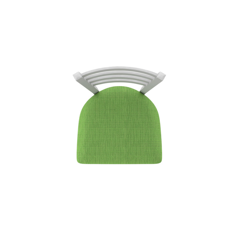 Jackie Swivel Stool, Anodized Nickel, Bar Stool (30" Seat Height), Fabric-Graph Parrot