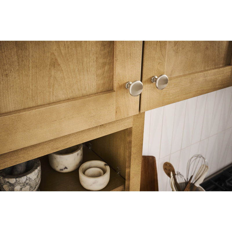 Weser 1-3/8" Diameter Mushroom Knob, Satin Nickel