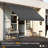 Manual Retractable Awning 79"x118" Foldable Side Bar 30°-180°,Outdoor Patio Awning Height Adjustable-115307226