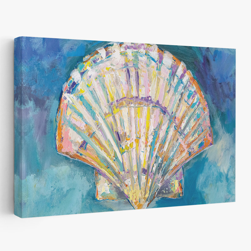 Coquille de pétoncle nautique et côtière, H 24 po x l 16 po
