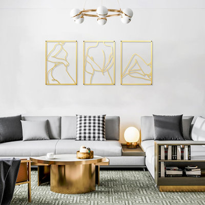 Glam Abstract Wall Decor on Metal