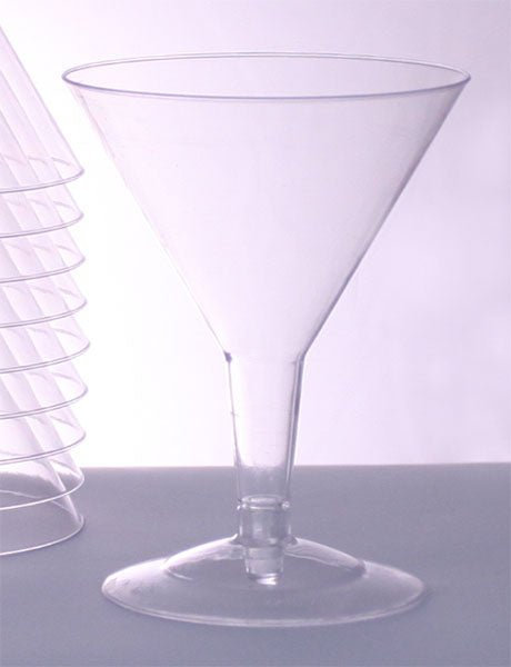 Plastique (polystyrène) verre à martini - 5 onces (douille de 12)