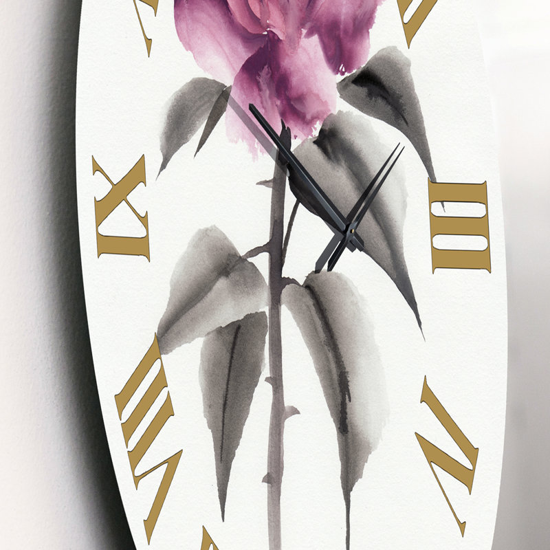 Horloge murale rétro rose, Moyen