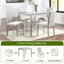 Ensemble de table de salle à manger en bois 5 pièces, ensemble de table de cuisine avec une table carrée et 4 chaises rembourrées, table de salle à manger en bois avec décoration en cristal et ensemble de chaises pour la cuisine, la salle à manger,