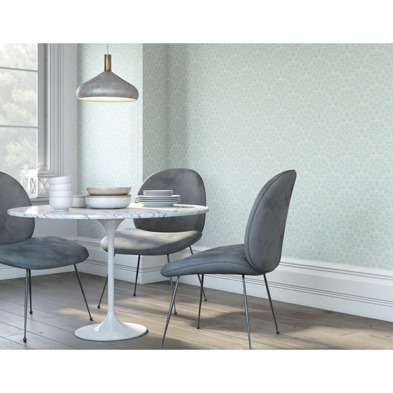 Lersch 10m x 50cm Matte Wallpaper Roll, Blue