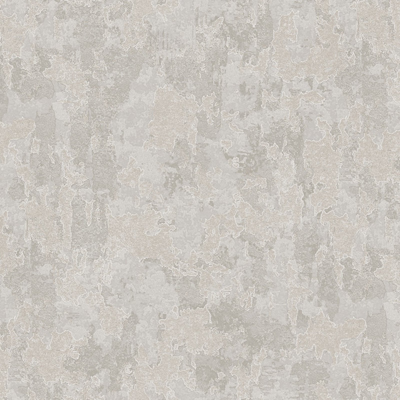 Distressed Metallic Wallpaper, Deep Embossed Shiny Rustic Aged Industrial Design, Silver