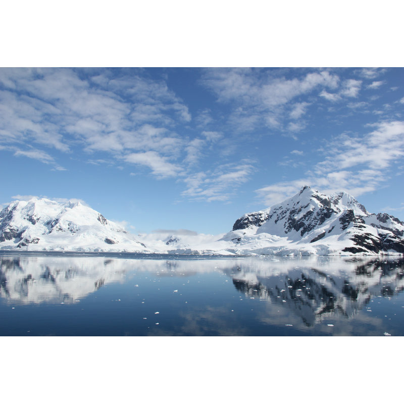 Sea In Snow-Capped Mountain by Jwarner123 - Wrapped Canvas Print, 30cm H x 46cm W x 3.8cm D