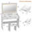 Makeup Vanity Desk with Mirror and Lights, Vanity Table and Chair Set with 4 Drawers and Charging Station, Bedroom Dresser LED Mirror Stepless Dimmable & 3 Color Modes Adjustable-67034106