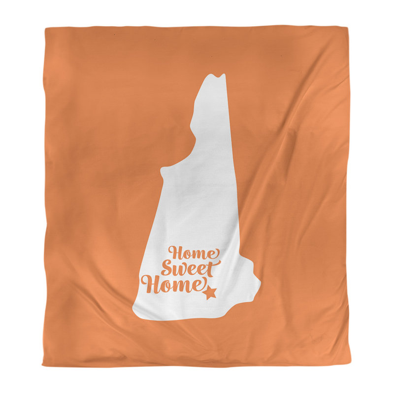 Housse de couette à la maison en tendre manchester, Microfibre, Housse de couette pour grand lit, Orange