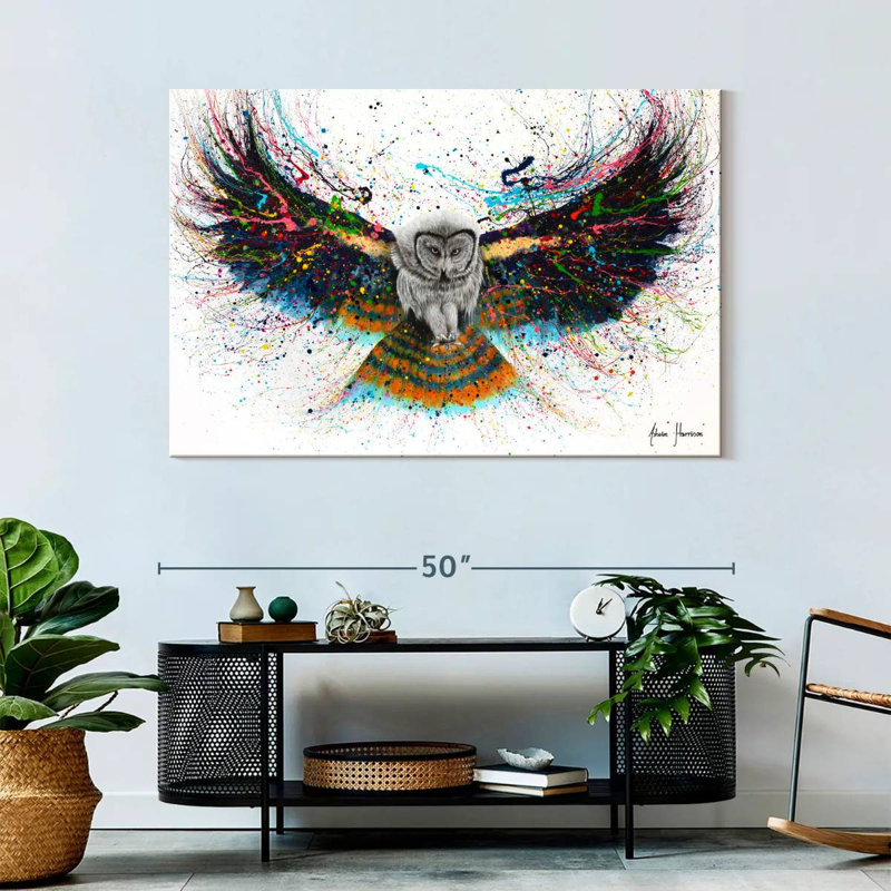 Brampt Hypnotic Twilight Owl, 32" H x 48" W