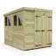Total Sheds 6ft x 8ft Pent Garden Shed - Double Door - With Windows - Pressure Treated Timber - UK Manufactured