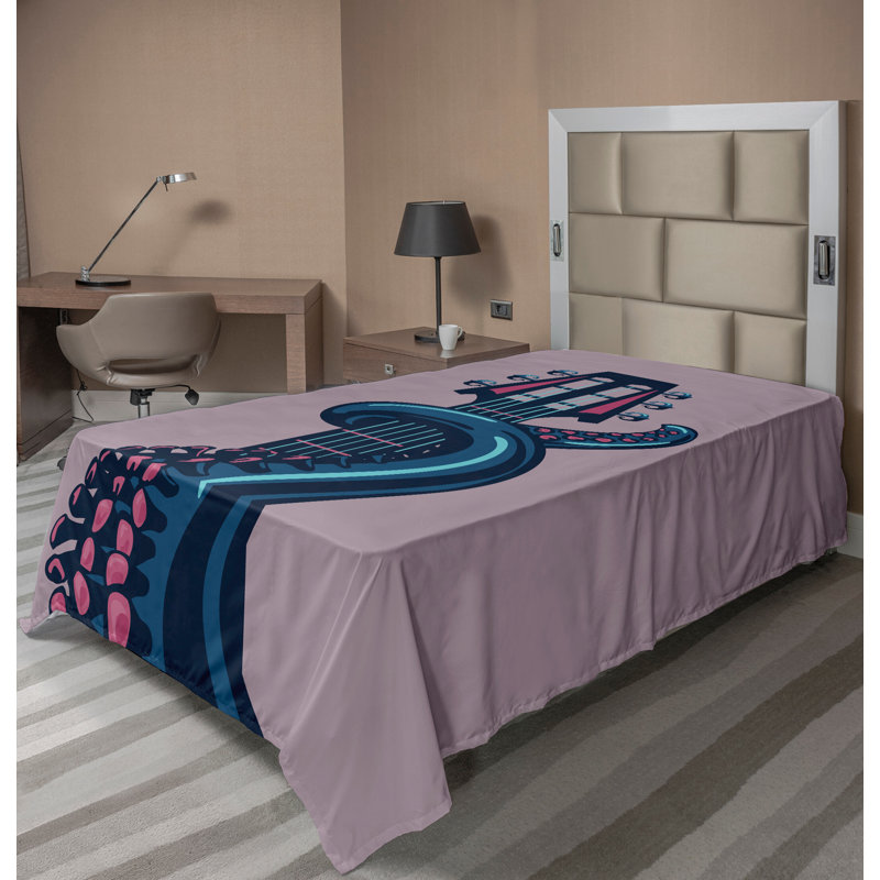 Ambesonne Octopus, Drap plat pour lit simple