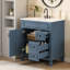 Meuble-lavabo de style français 30 po avec lavabo en céramique-586971440