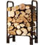 Support à bûches de bois de chauffage, support de rangement de bûches, support de rangement, empileur de bois de chauffage pour foyer intérieur / extérieur (petit)