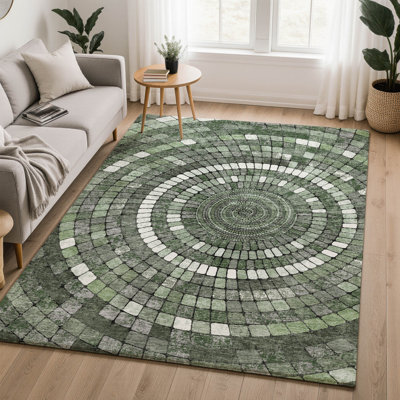 Premium Machine Washable Mayfield AMF2216 geometric Rug
