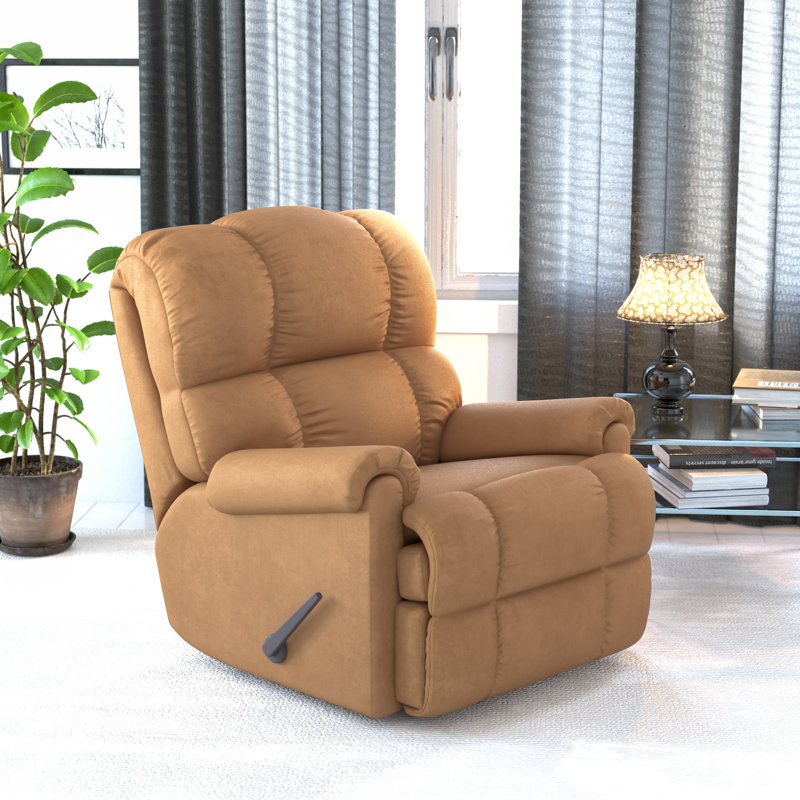 Fauteuil inclinable manuel berçant standard de 35 po de largeur Caelynn, Chameau