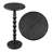 Augustus 11" x 24.5" Cottage Round Solid Mango Wood Spool Pedestal Drink Table - Black Turned Accent Side & End Table for Living Room-406091747