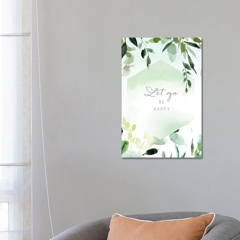 Let Go Be Happy by Stephanie Ryan - Painting on Canvas, 66.04cm H x 45.72cm W x 3.81cm D, Wrapped Canvas