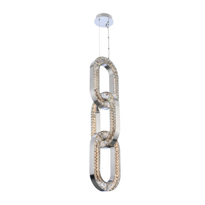 Catena 1 LT Chrome/Clear Chandelier Allegri