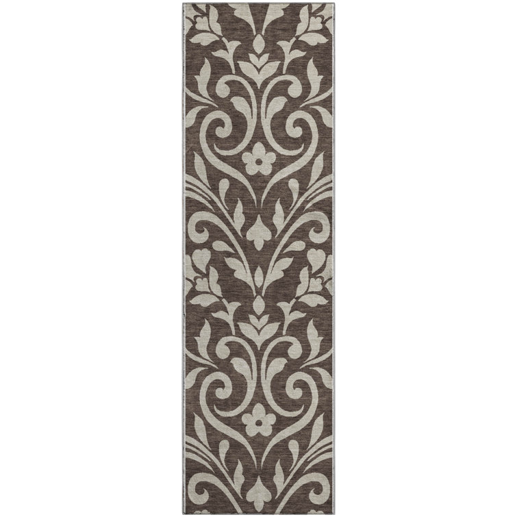 Premium Machine Washable Prisco Chocolate Rug