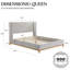 Structure de lit tapissier Boden