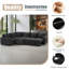 Canapé-lit modulaire coulissant 117 * 90 po avec panneau de table rabattable, lampe de lecture, ports de charge, repose-pieds de rangement, conception capitonnée-117562052