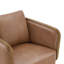 Fauteuil d'appoint rembourré et pivotant en cuir-128250135