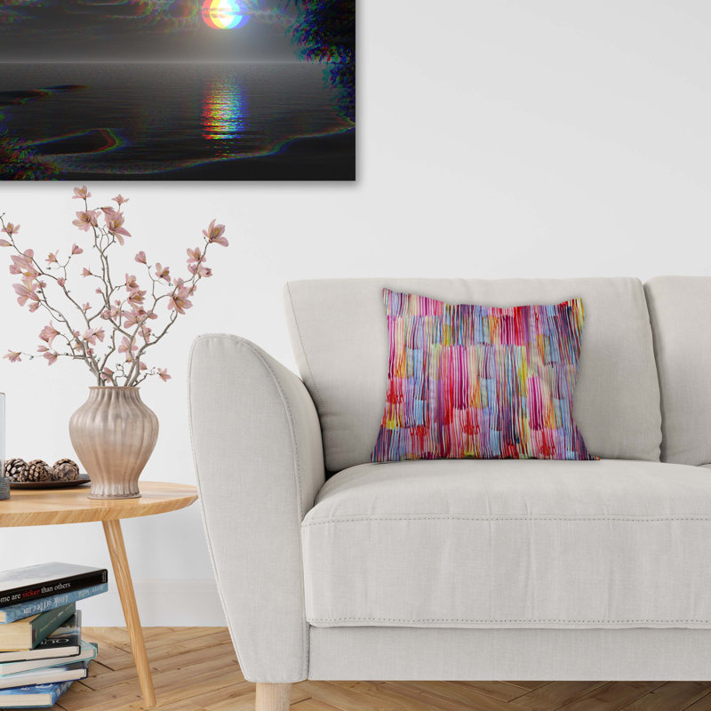 Housse et insert de coussin d'extérieur carré Dripping, 18" x 18"