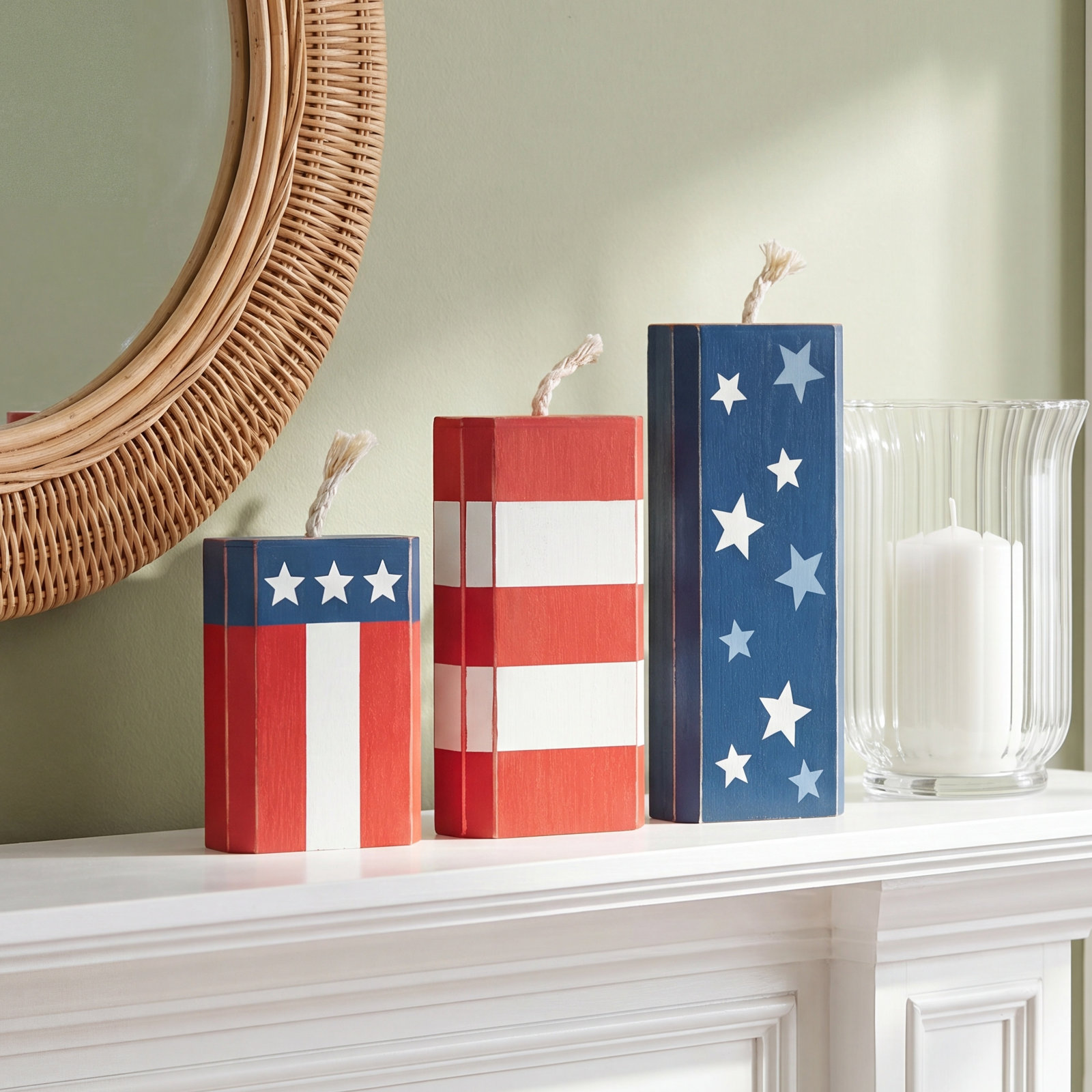 Patriotic Firecracker Holiday Accent