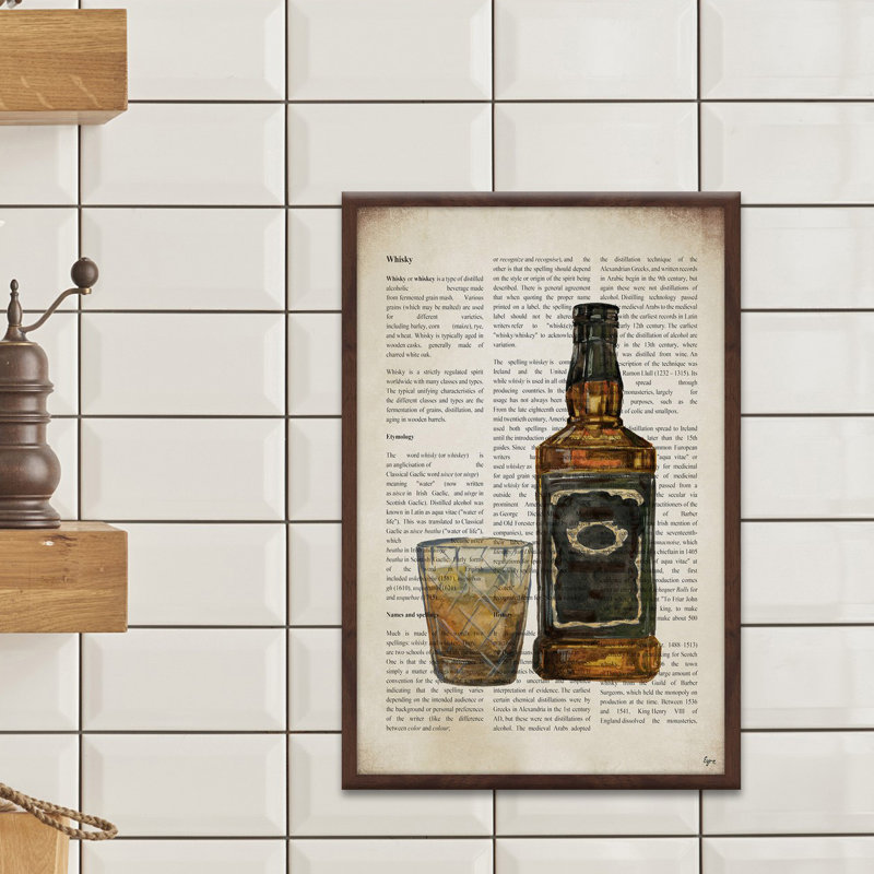«Whiskey Histoire» par Eyre Tarney - reproduction de cadre photo, H 18 po x l 12 po x P 1,5 po