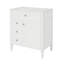 Meuble-lavabo de salle de bain 30 po avec lavabo supérieur, meuble-lavabo moderne avec 2 tiroirs et tiroir basculant, meuble-lavabo simple