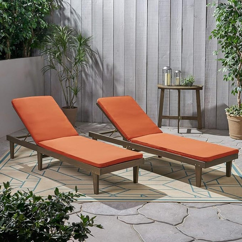 NADINE CHAISE LONGE, Orange, Brown, 2