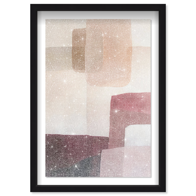 Ruby Dreams I Shadowbox Abstract Print by Oliver Gal, Black Frame, 10 x 15, 37.5"H x 25.5"W, Black Frame
