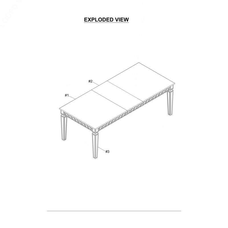 Table de salle à manger en argent