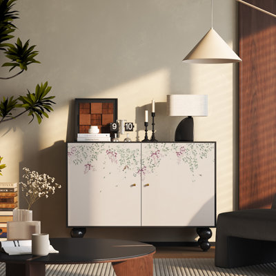 Armoire en bois massif avec conception à branches flottantes
