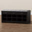 Polyester Blend Upholstered Storage Bench