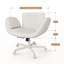 Chaise de bureau 24,8 po de large Criss Cross avec accoudoirs, chaise à pieds croisés avec roulettes-1312029057