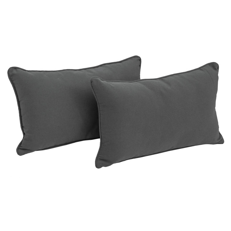 Cotton Blend Reversible Throw Pillow