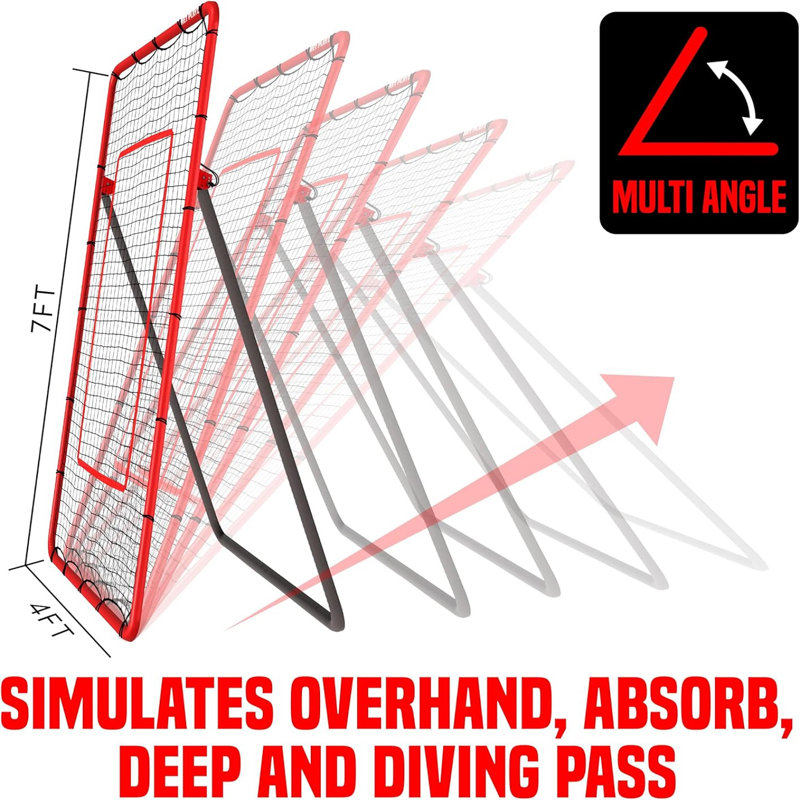 Volleyball Rebounder Net Training Practise Net For Improving Bumping Spiking Serving, Multi-angle | Volleyball Training Gifts, Aids & Equipment 4x7ft