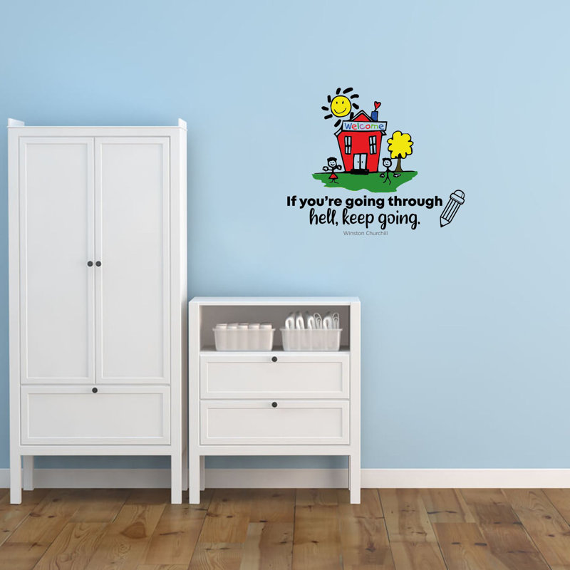 Text & Numbers Wall Decal, 35" H x 40" W
