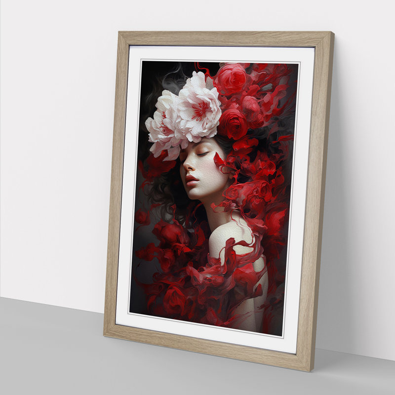 Single Picture Frame Print on Wood, 46cm H x 34cm W, Oak Framed
