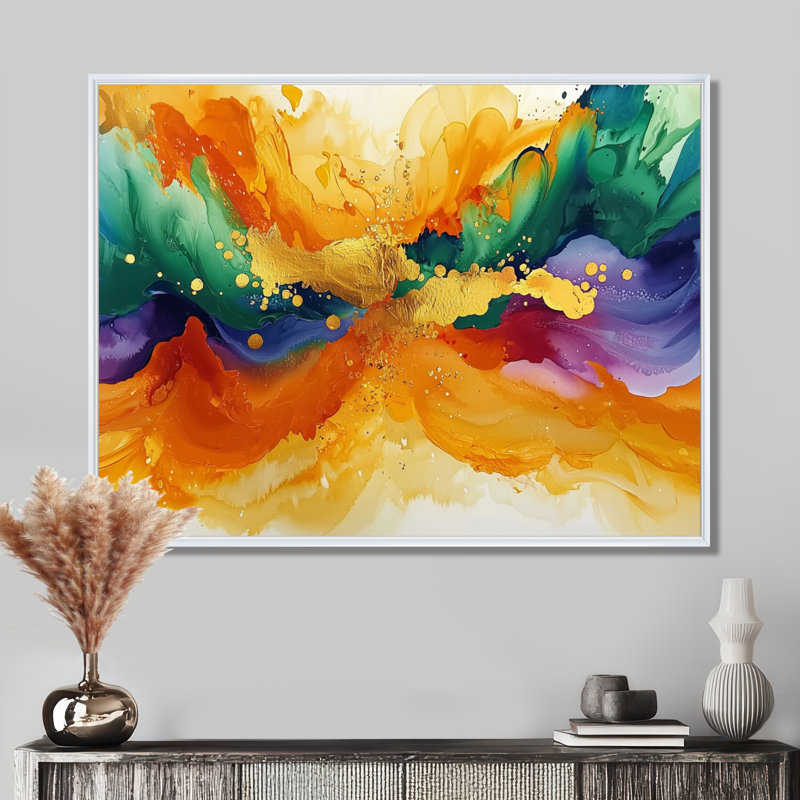 Amato - Abstract Wall Art, Floater Framed, 24" H x 32" W, White