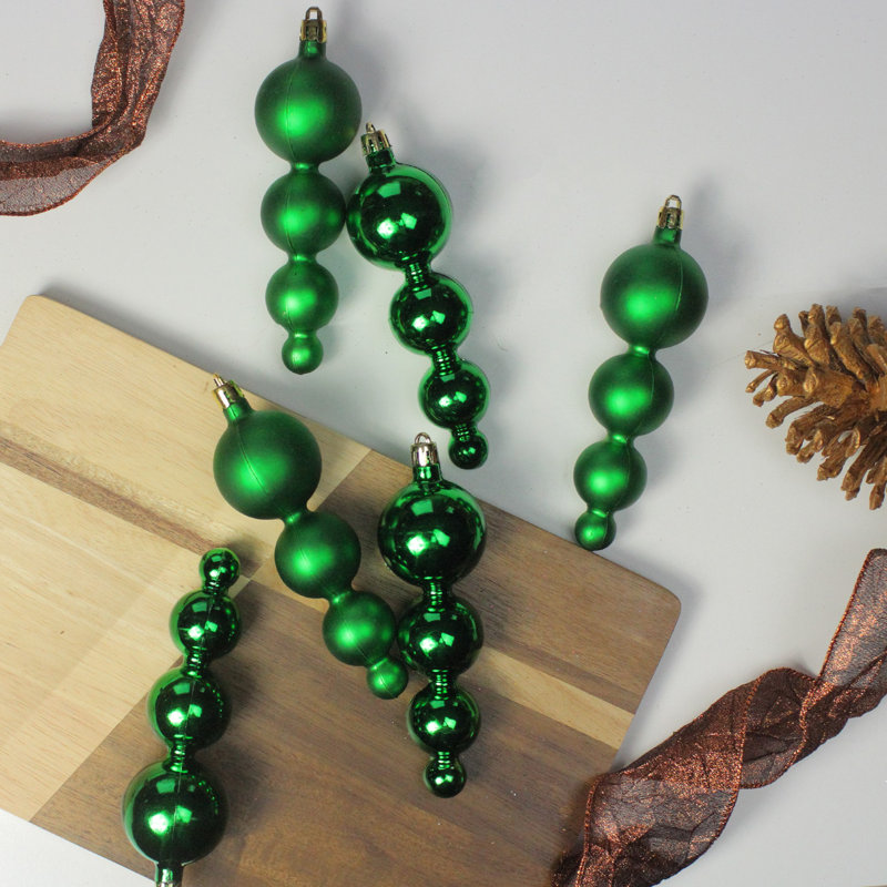 Ornement de Noël incassable à 2 finitions, Vert noël