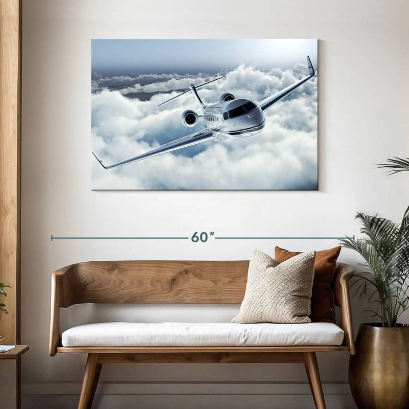 Mehar Flying Luxury Private Jet, 30" H x 45" W