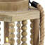 Lanterne de bougie décorative d'intérieur et d'extérieur recouverte de perles en bois récupéré