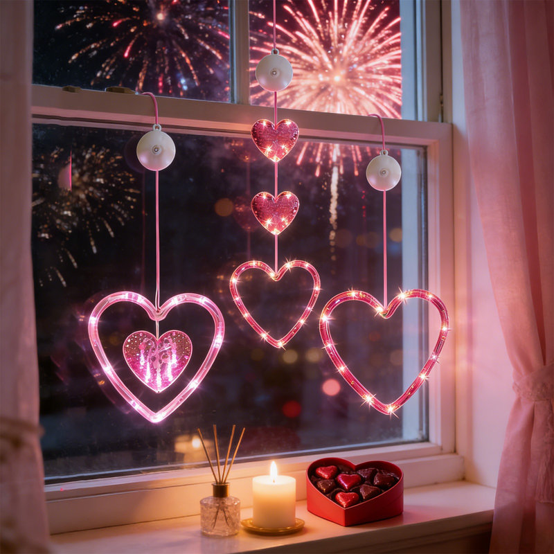 Lampe de rideau à ventouse à 3 lumières à DEL kbndieu, E