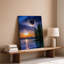 Toile, "Un coucher de soleil à couper le souffle sur un lac tranquille", art mural, éclipse solaire dramatique-2133703836