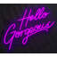 Enseigne lumineuse Hello Gorgeous - 23 po x 21 po